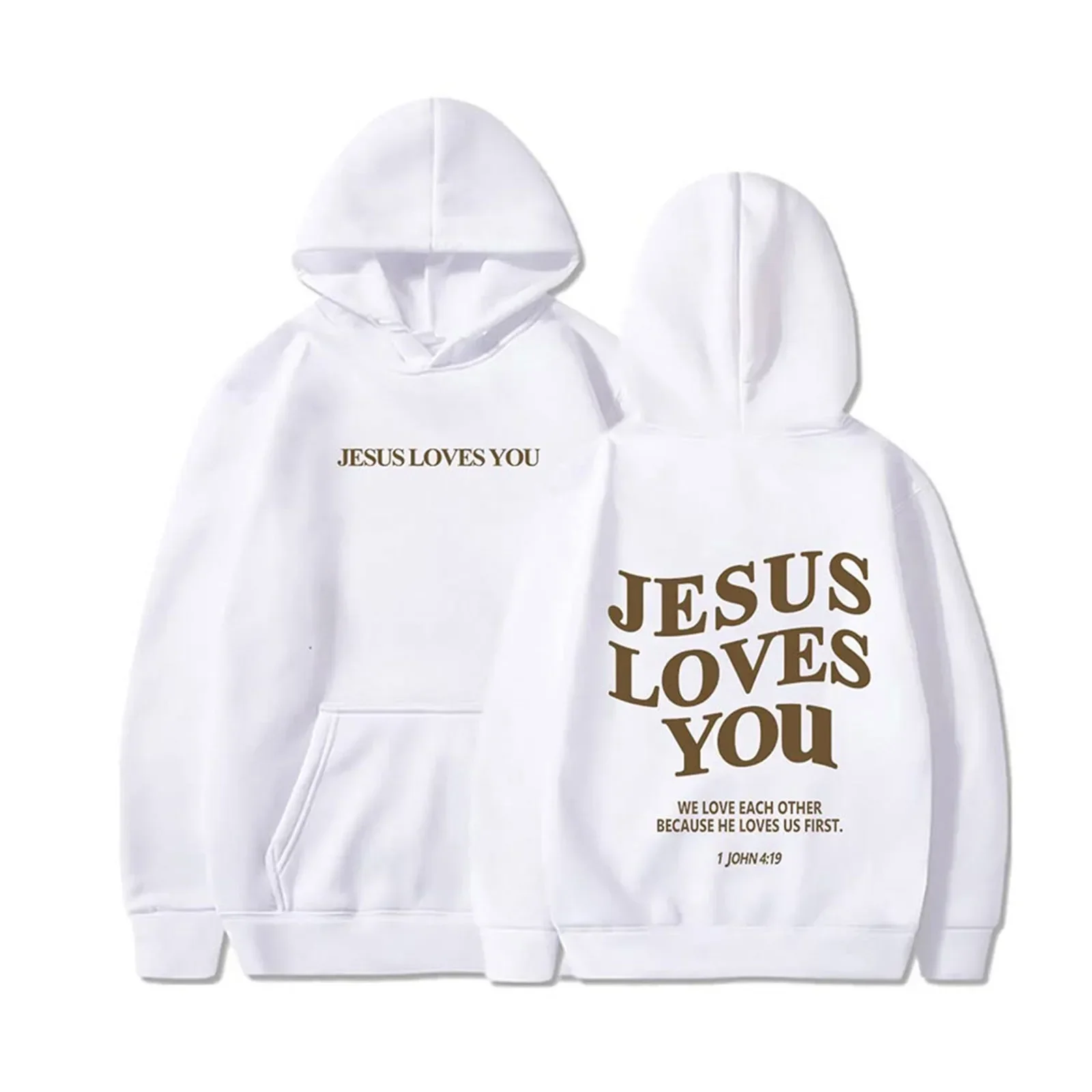 New Autumn/Winter Men's Hooded Sweatshirt Minimalist Text Print Warm Fleece Lining Street-Style American Casual Versatile Fit