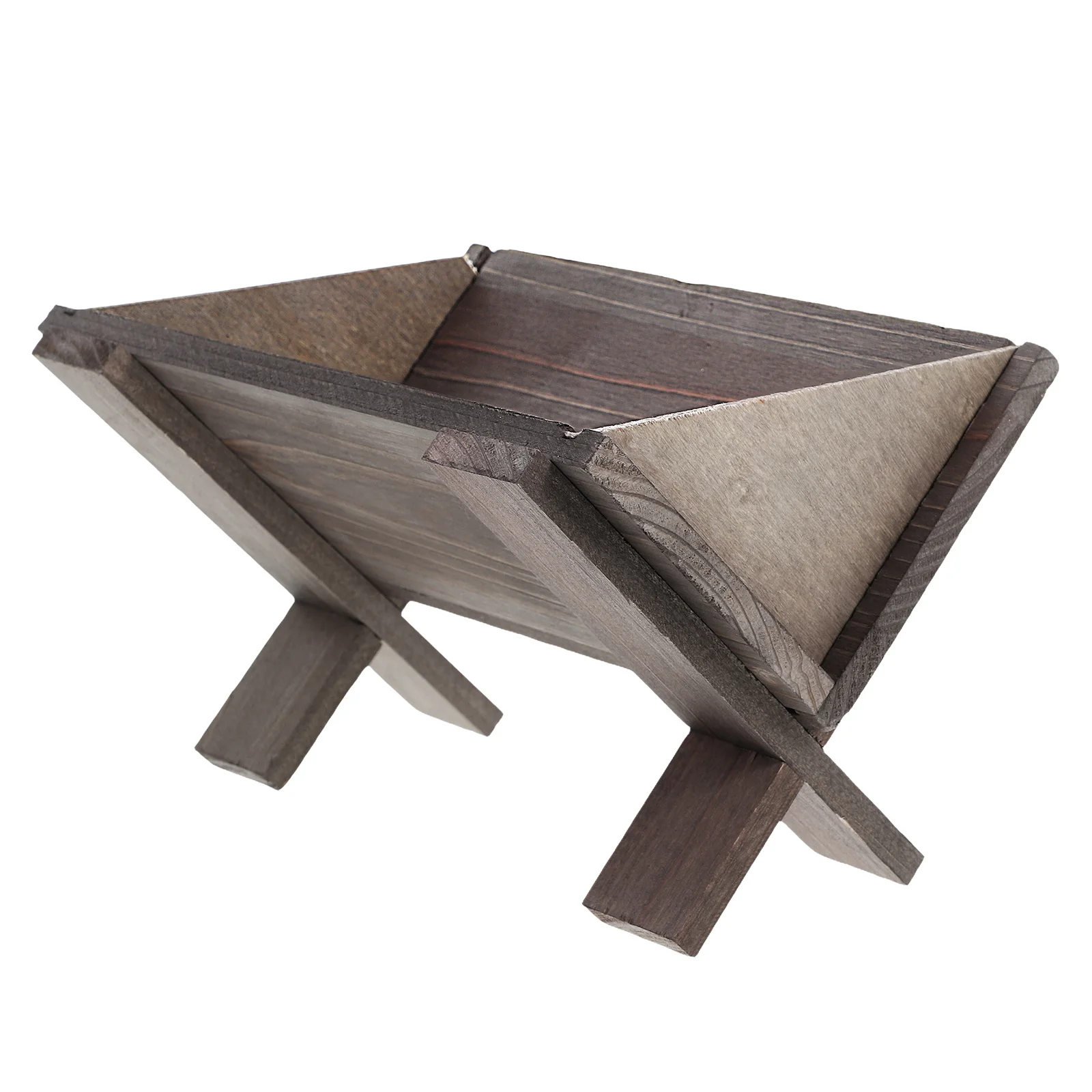 

1pc Wooden Nativity Scene Baby Jesus Manger Religious Christmas Decor Tabletop Miniature Holiday Church Party Prop