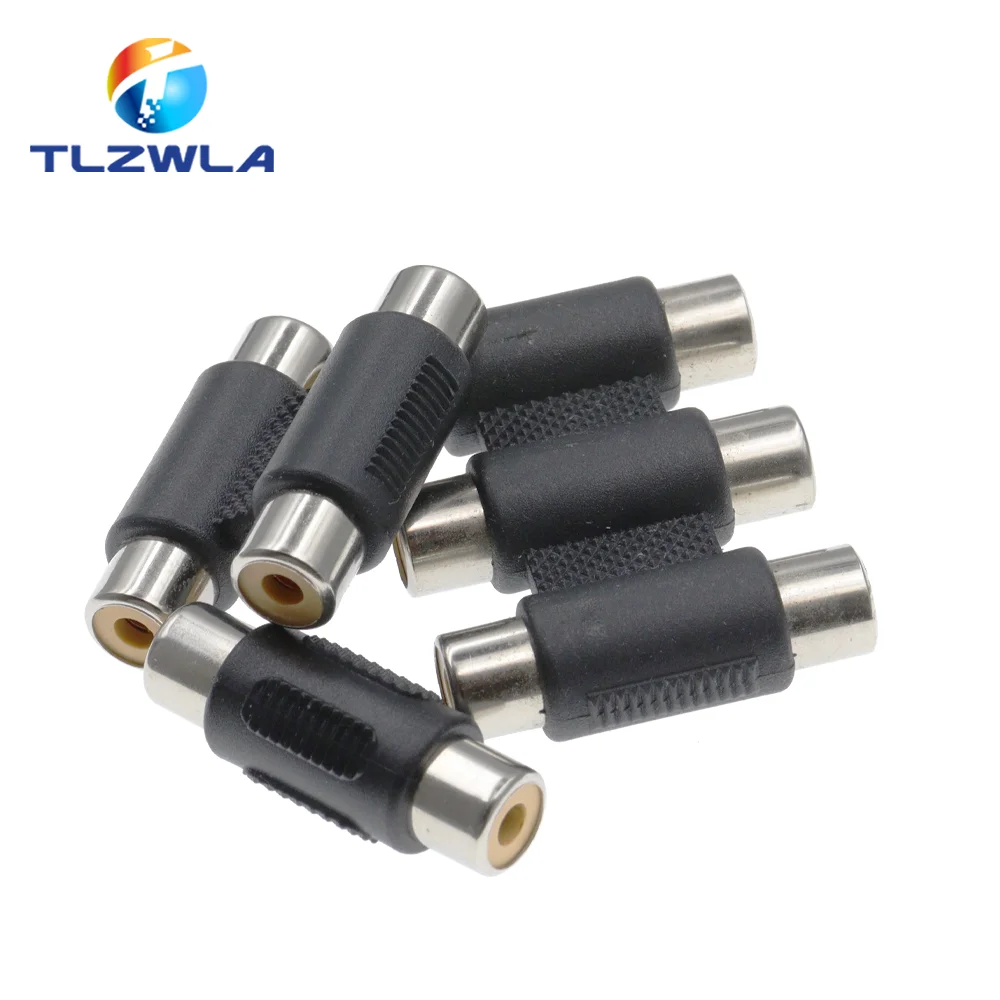 Cable de Audio y vรญdeo de 2 piezas RCA hembra a RCA hembra, adaptador de enchufe, conector RCA a 2/3 RCA