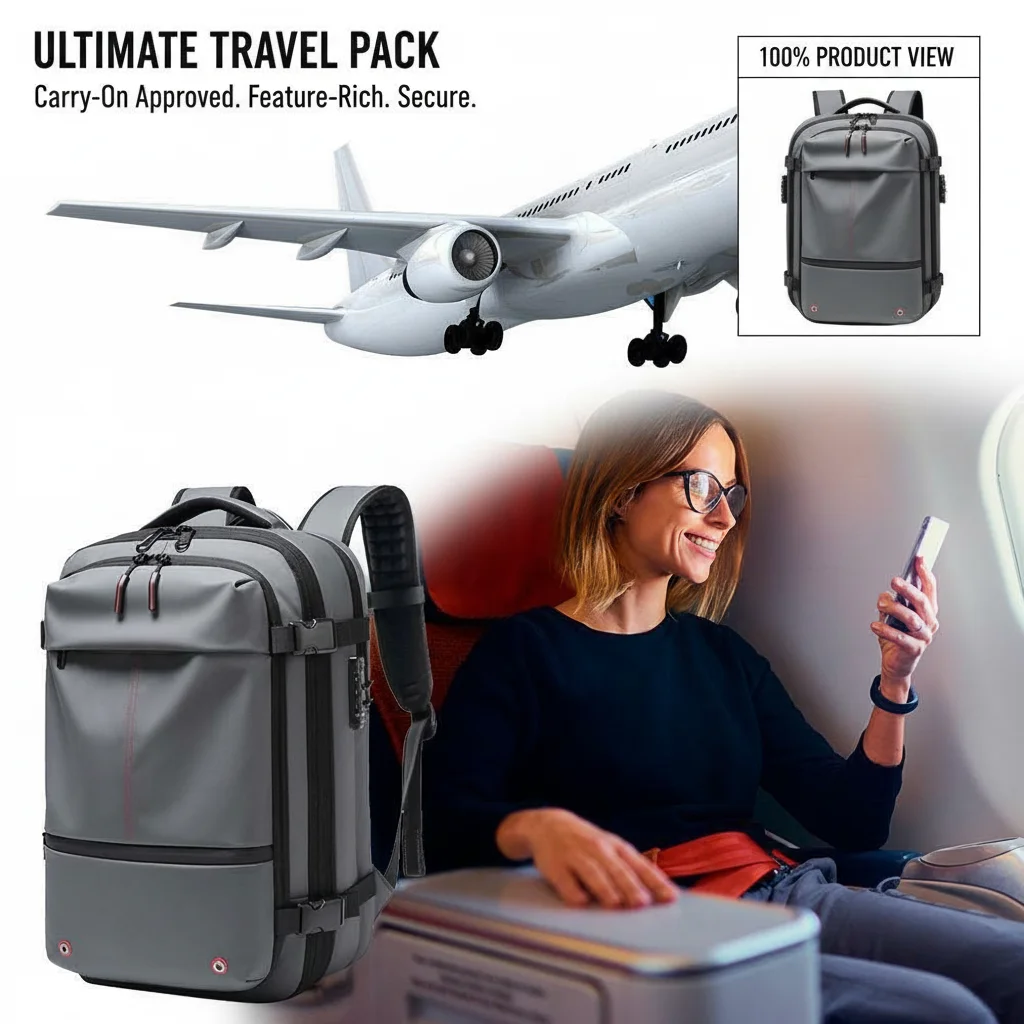 

Мужской дорожный рюкзак для ноутбука 17 дюймов, вакуумный компрессионный рюкзак, деловой рюкзак большой вместимости, школьный рюкзак, расширяемый рюкзак для активного отдыха