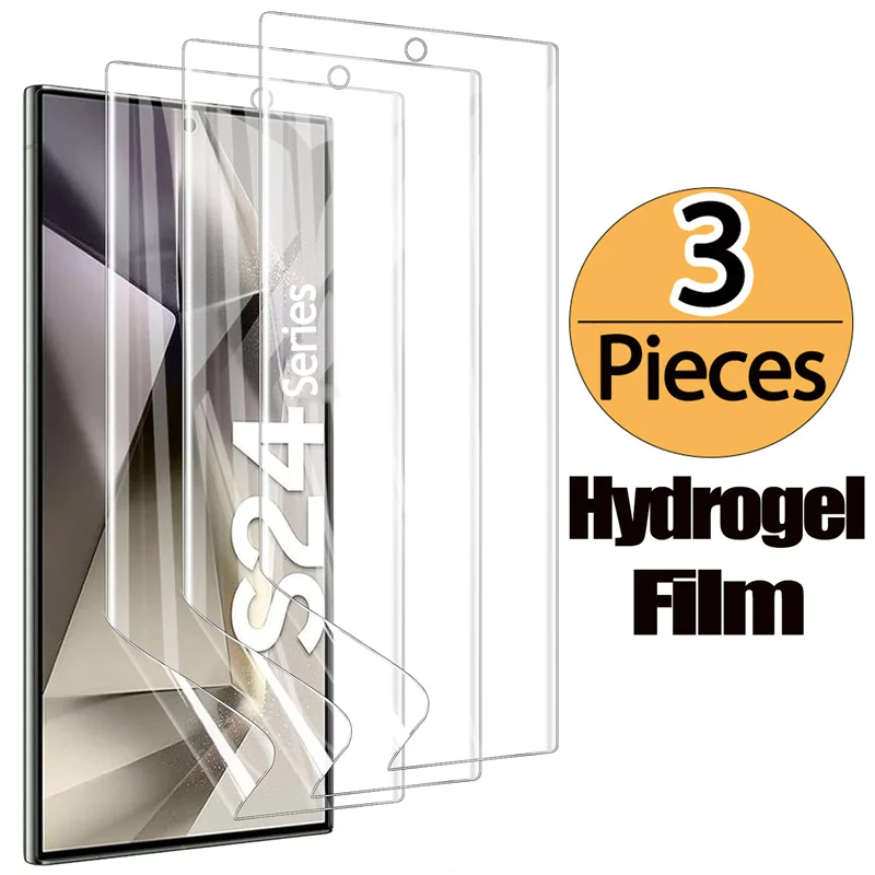 3 pcs/lot,hydrogel film for samsung galaxy s24 ultra screen protector s 24 plus soft clear protective film s24 samsung s24 ultra