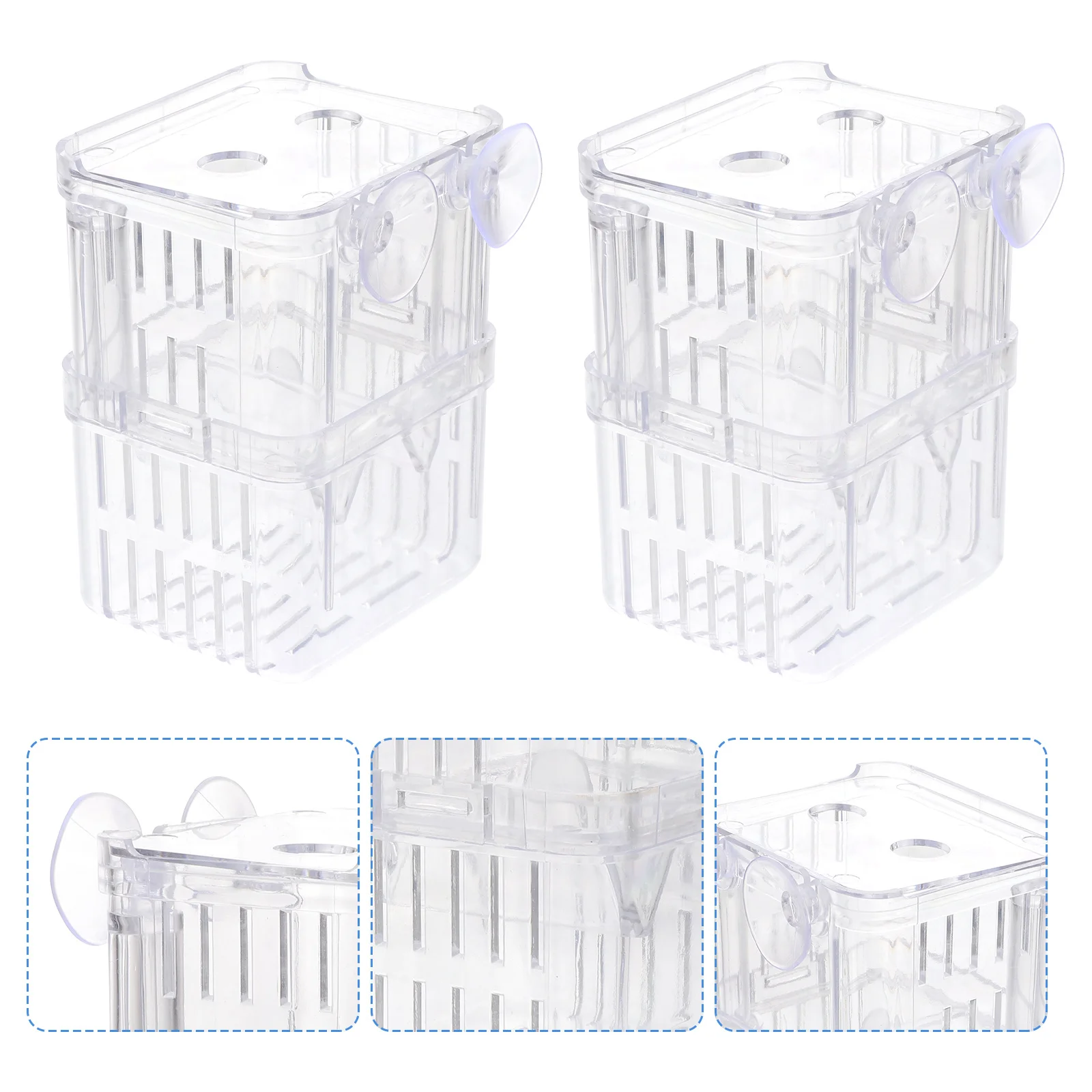 

3pcs Aquarium Isolation Box Plastic Fish Breeding Container Double Layer For Juvenile Fish Protection Tank Accessory Dual Box