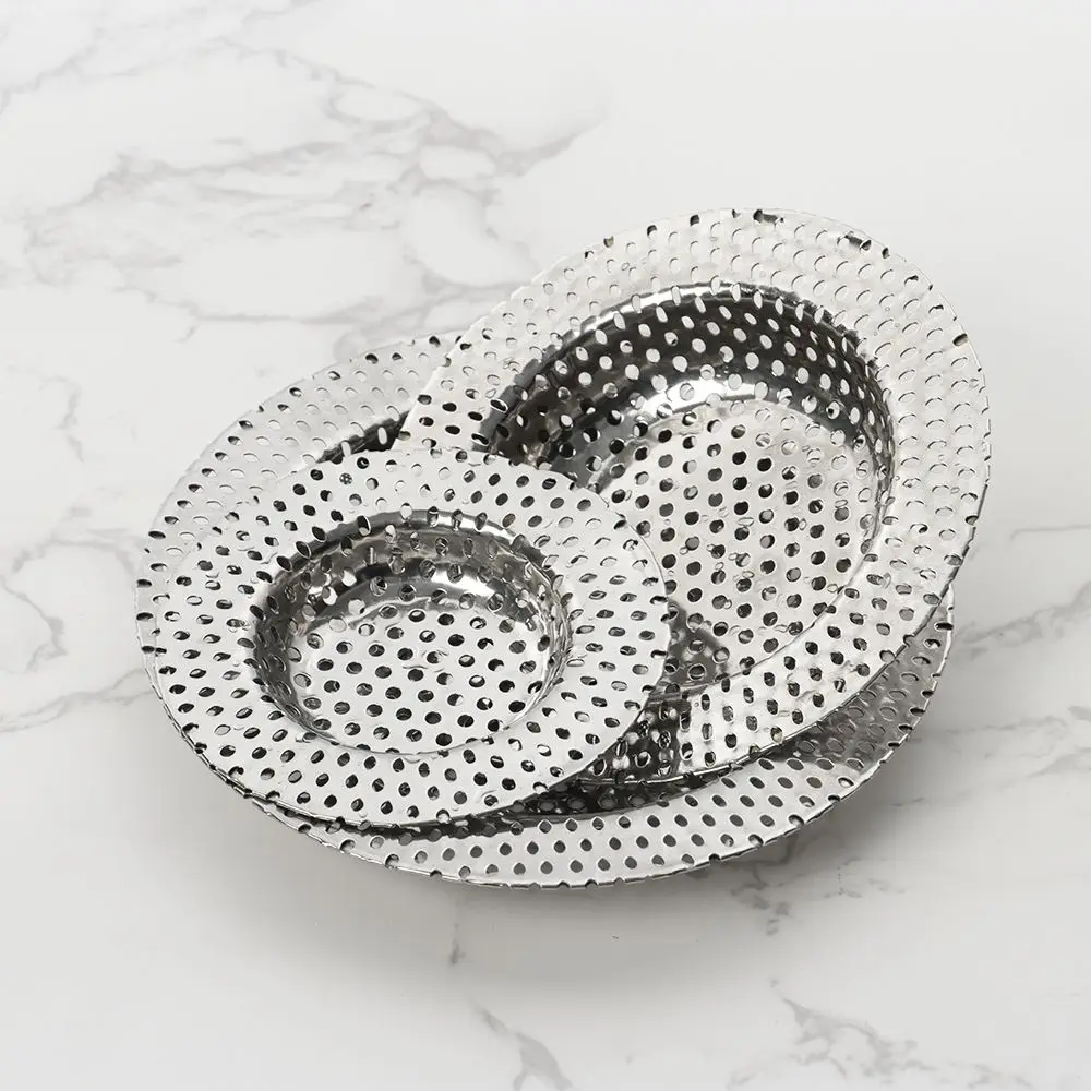 Stainless Steel Kitchen Sewer Hair Clean Up Shower Waste Catcher Mesh Trap Sink Strainer Drain Filter