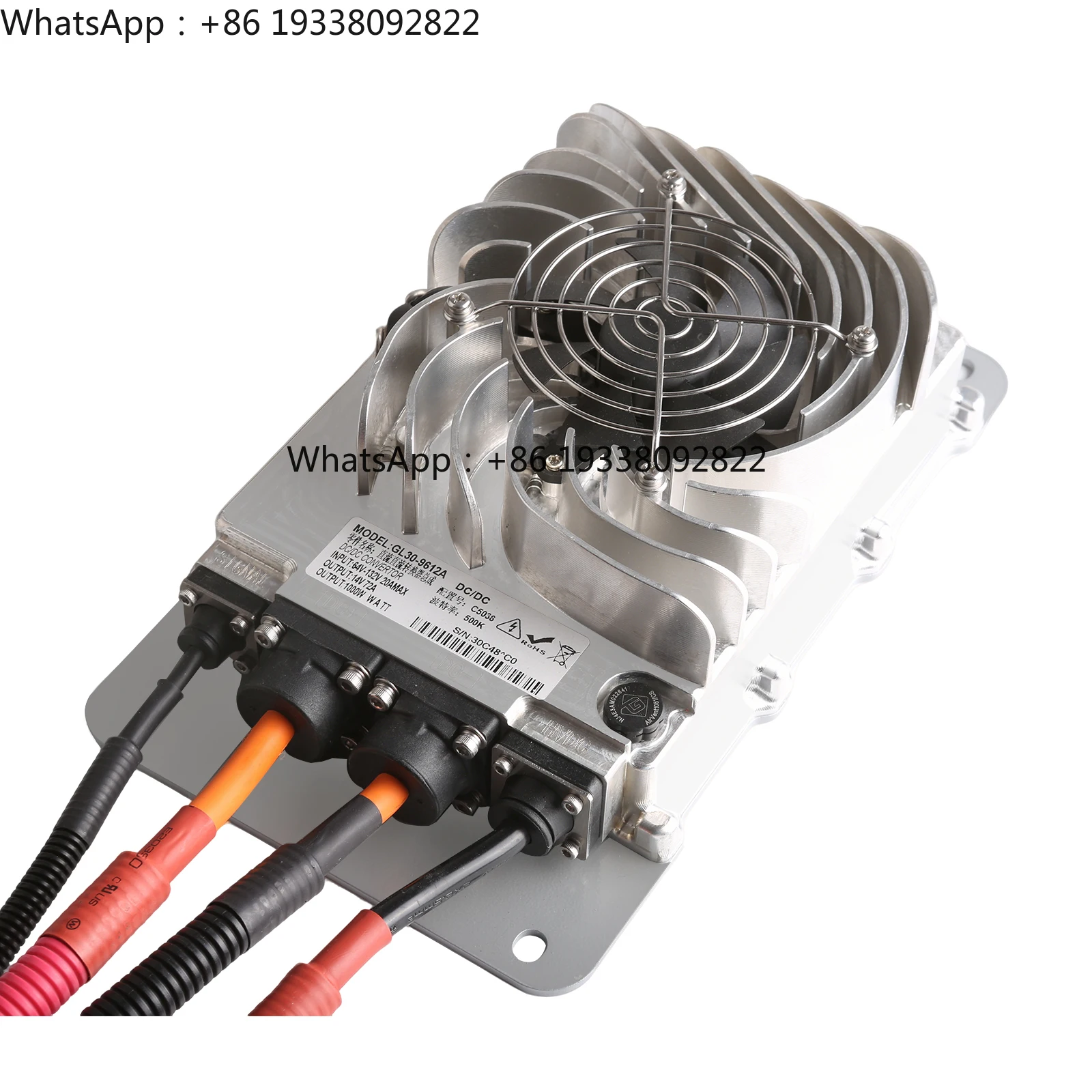 Convertidor DCDC de 1KW, 1000W, 1.5KW, 1500W, 14V, 48V, 72V, 96V, 144V, 320V con Ventilador de Refrigeración para Limpieza de Vehículos, Eficiencia del 93%