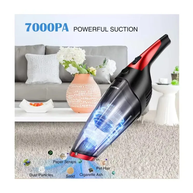 

6800Pa 12V Wired/Wireless 7.4V Wet Dry Cordless Handheld Vacuum Cleaner for Car and Home Pet Use