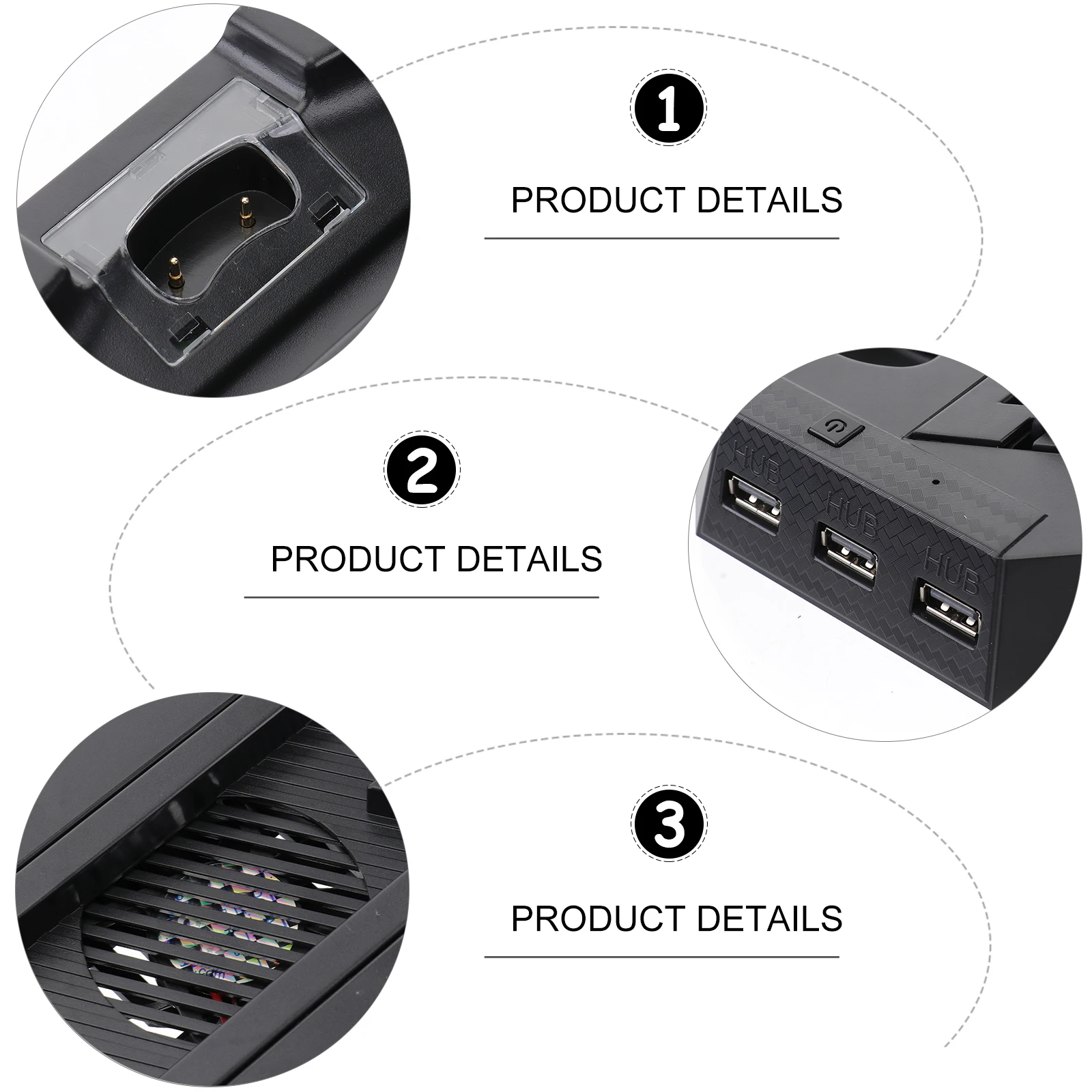

Radiator Base Vertical Stand with Fan Charging Controller Station for Multifunction Charing