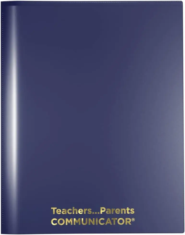 

Parent-Teacher Communicator Folder, Tear-Resistant Plastic with 2 Pockets, Letter Size, 24 Pack Navy Blue