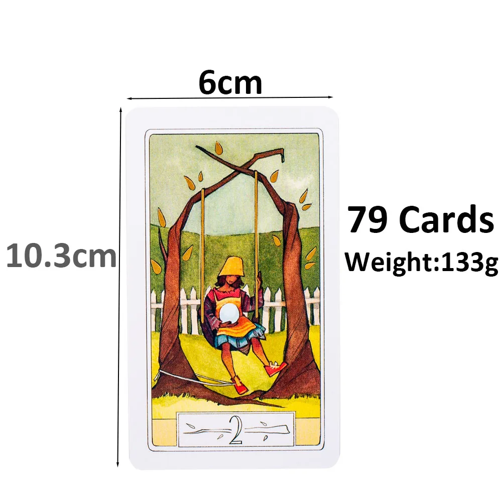 Curioso viagens tarô 10.3*6cm composto por encantadoras ilustrações em aquarela 78 peças cartas tarô tabuleiro jogando cartas de jogo