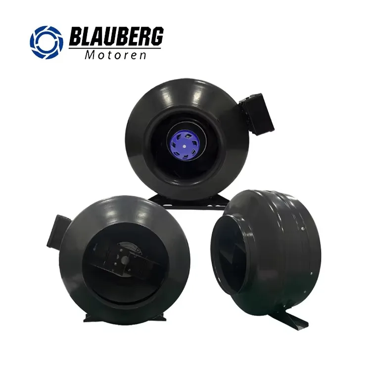 2025 Wholesale 100mm 315mm Industrial AC Air Purifier Extractor Centrifugal Fans Reversible Radial Duct 230V Plastic