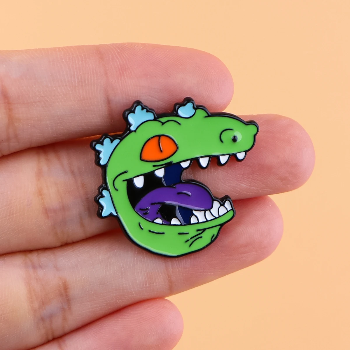 Cartoon Dinosaur Badges Enamel Pin Brooch Cute Orange Hair Boy Lapel Pins for Backpacks Brooches Fashion Jewelry Accessories