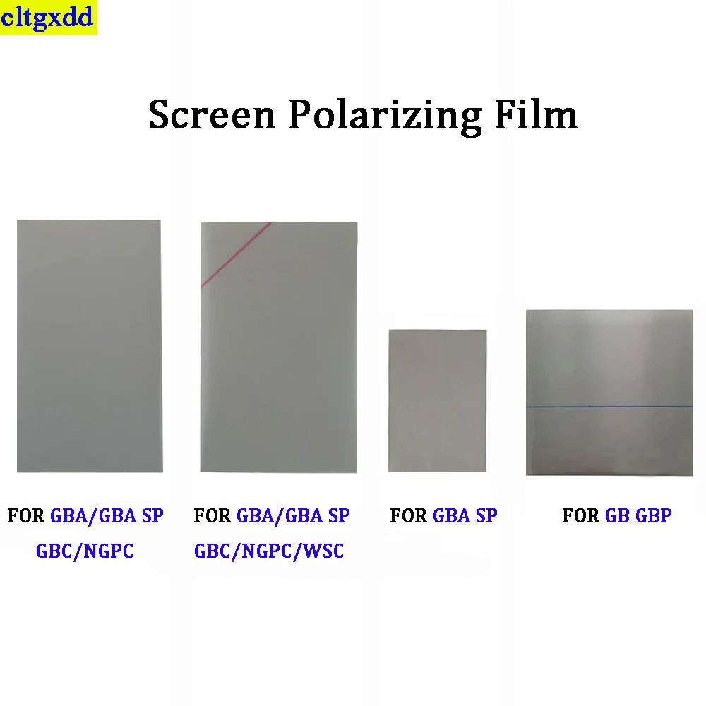 Cltgxdd 2piece FOR GBA/GBC/GBA SP/NGP/WSC Backlight Screen Modification Part Polarization Film Filter Film