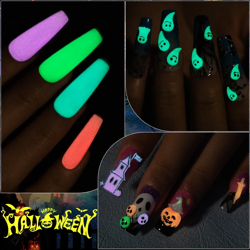 PUENTE 15ML Glow-in-the-Dark Non Stick Hand Extension Nail Gel Soak Off 3D Carving Gel For Nail Art Luminous UV Builder Nail Gel