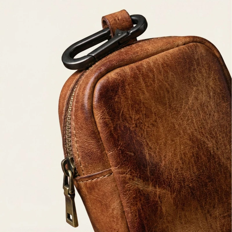 Rugged Vintage Leather Mini Cl - Edc Carry Coins 评论和价格