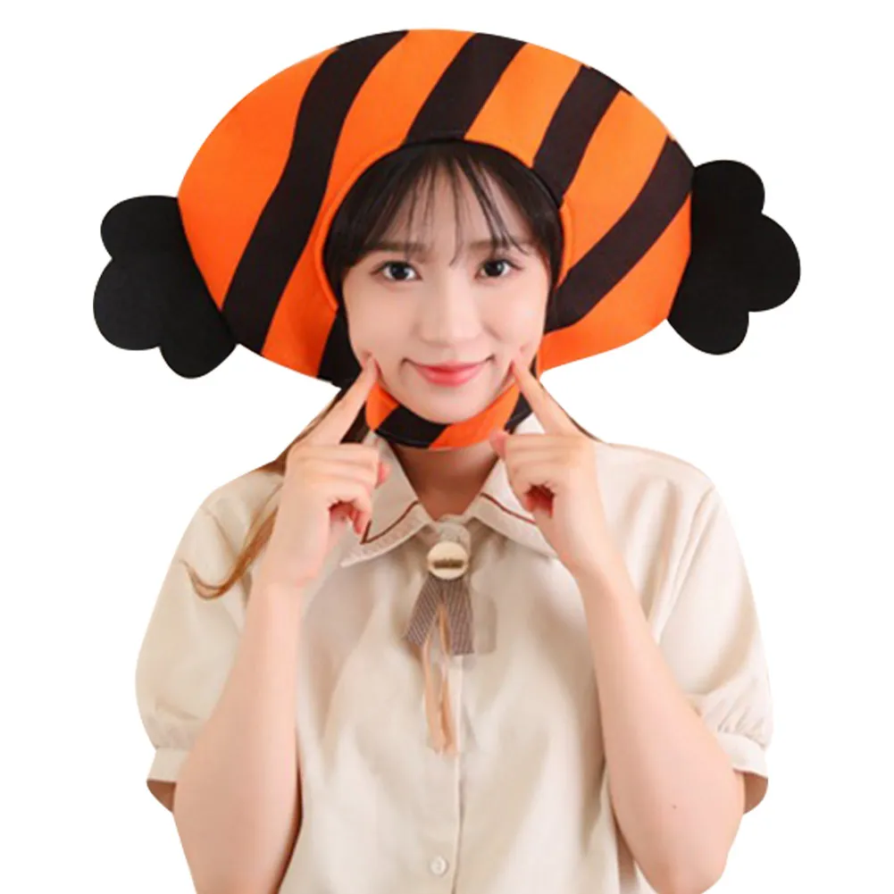 Candy Cosplay Costume Girls Plush Hat Women Clothing Accessories Dress Up Cap Headgear Prop Halloween Carnival Party Gifts