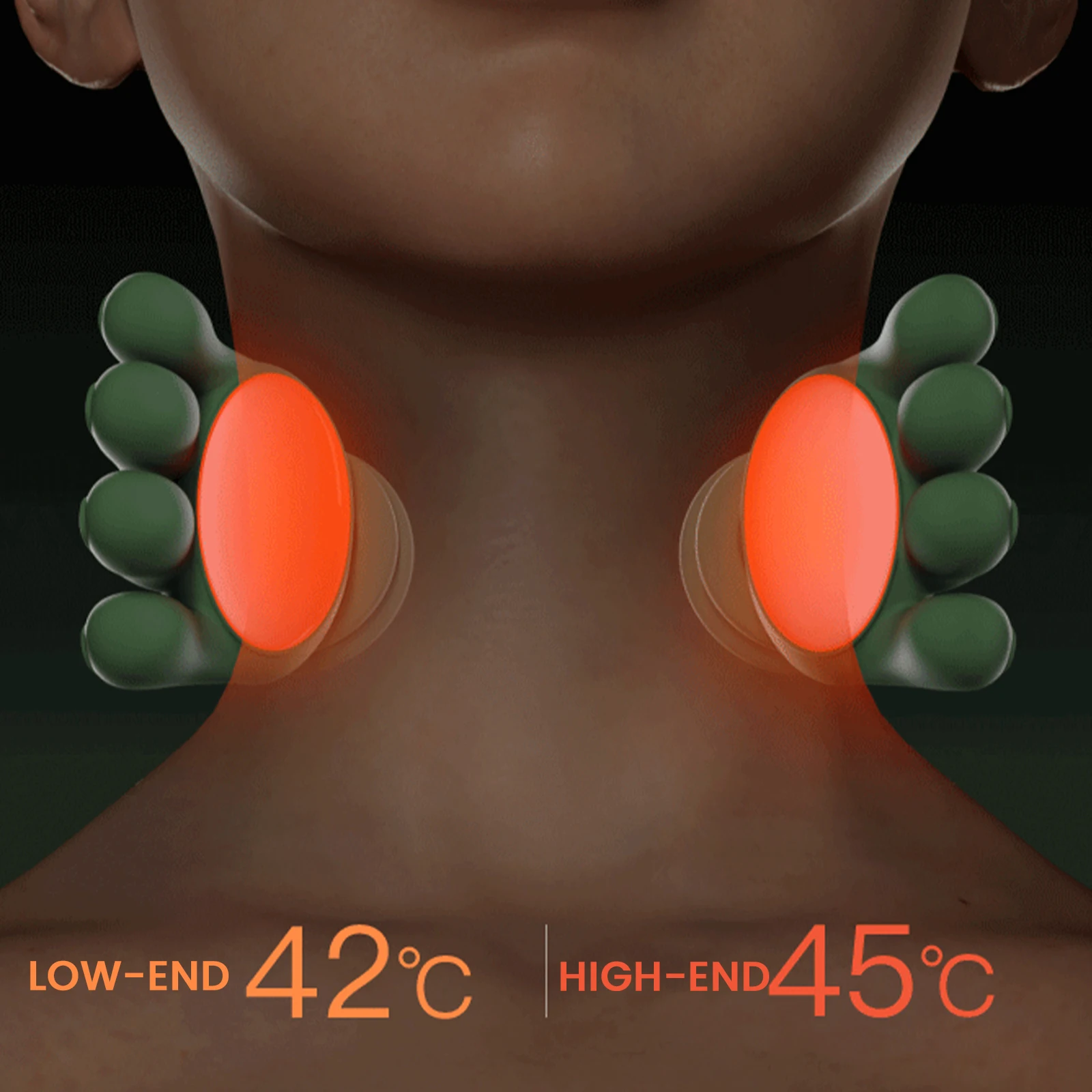 الرقبة الكتف مدلك الأنسجة العميقة شياتسو مدلك عنق الرحم قابلة للشحن مدلك كهربائي الساخن ضغط آلة العمود الفقري العنقي #4