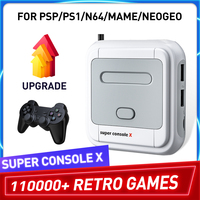 Retro Gaming Console Super Console X With 110000 Retro Games For PSP/PS1/DC/MAME Multi-player Arcade Game Console Max To 256G