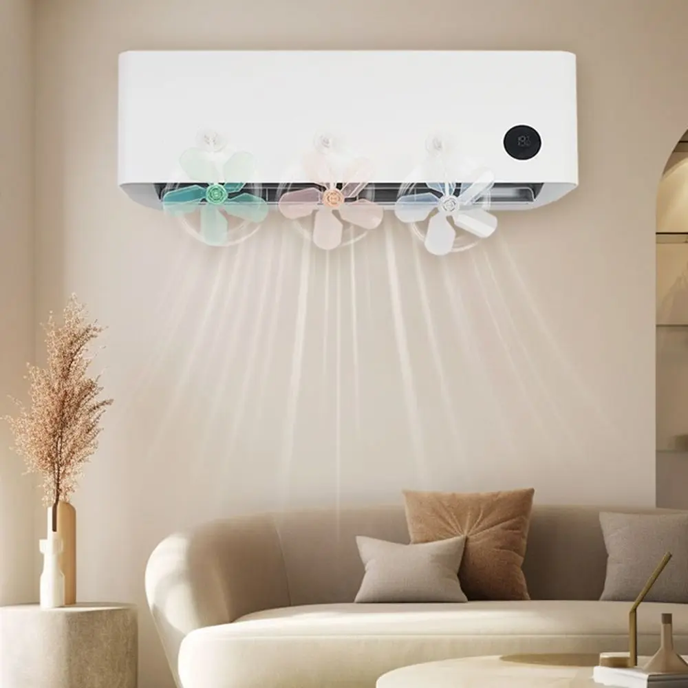 3Pcs Wall Mounted Conditioning Guide Fan Plastic Windmill Shaped Air Conditioner Windshield Anti Direct Blowing Adjustable