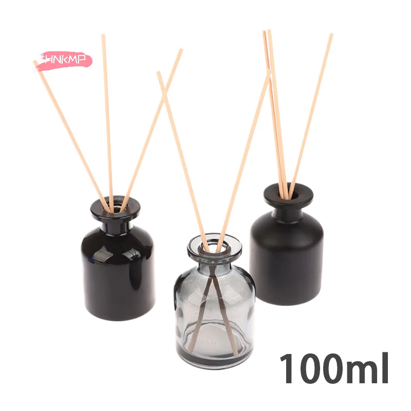 H-1pc 100ml Fragrance Empty Bottles Can Use Rattan Stick Purifying Air Aroma Diffuser Set Essential Oil Bottles For Room Office