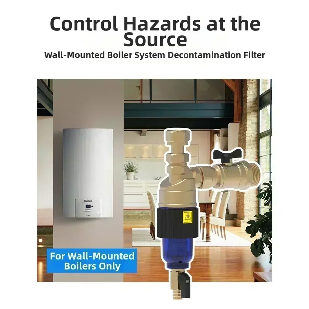 

Специальный предварительный фильтр для подогрева пола с настенным котлом Магнитный нагревательный фильтр промышленного типа для очистки воды