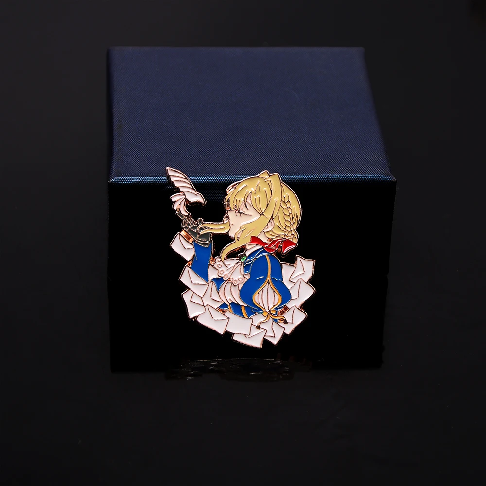 Anime Violet Evergarden Enamel Pin Figure Metal Badge Brooch Clothes Backpack Lapel Hat Accessories for Women Jewelry