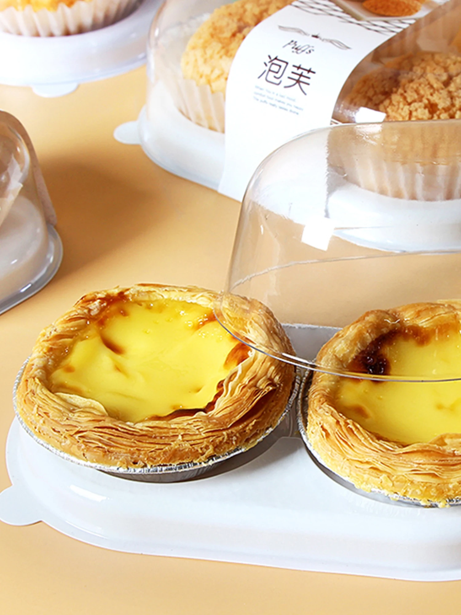 

Transparent Pastry Paaging Box for Egg Tart And Cr Puff 2 3 4 Pieces Small Meat Lo Box Kitchen Baking Supplies