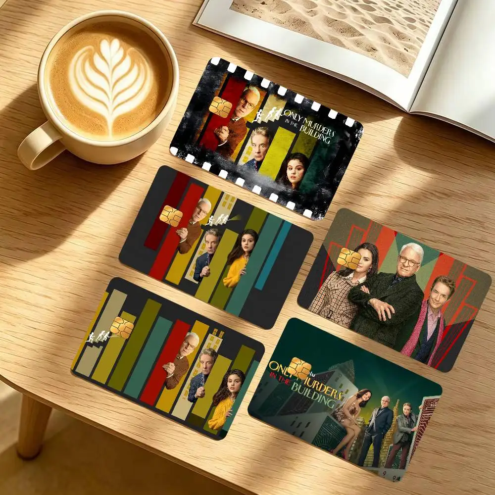 Only Murders in the Building   Cartoon Credit Card Skin Stickers For Bank Card Bus Metro Card Sticker Waterproof Women Gift