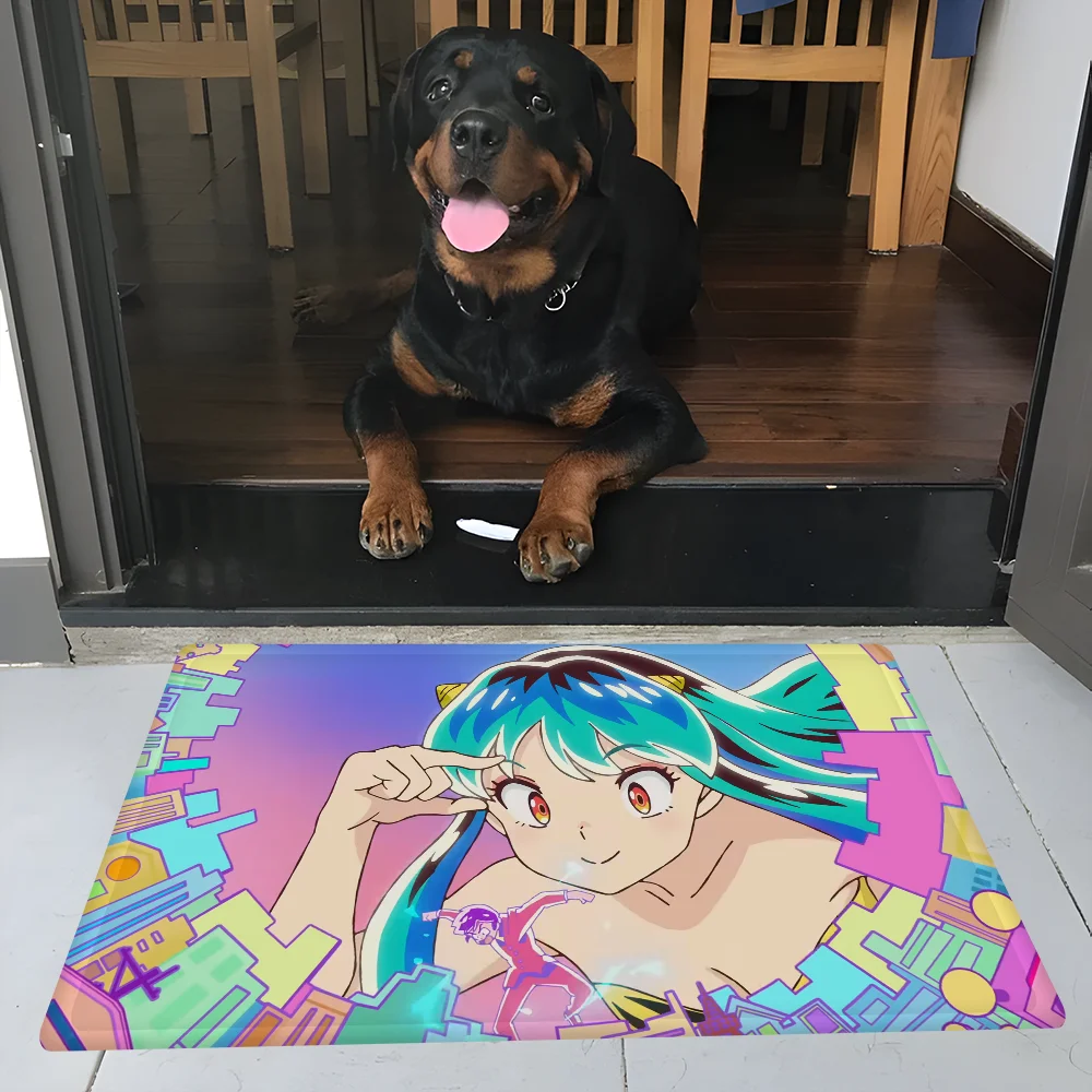 Urusei Yatsura Floor Mat Bathroom Mat Kids Room Bedroom Decoration Balcony Anti-Slip Doormat Living Room Bedside Area Rugs