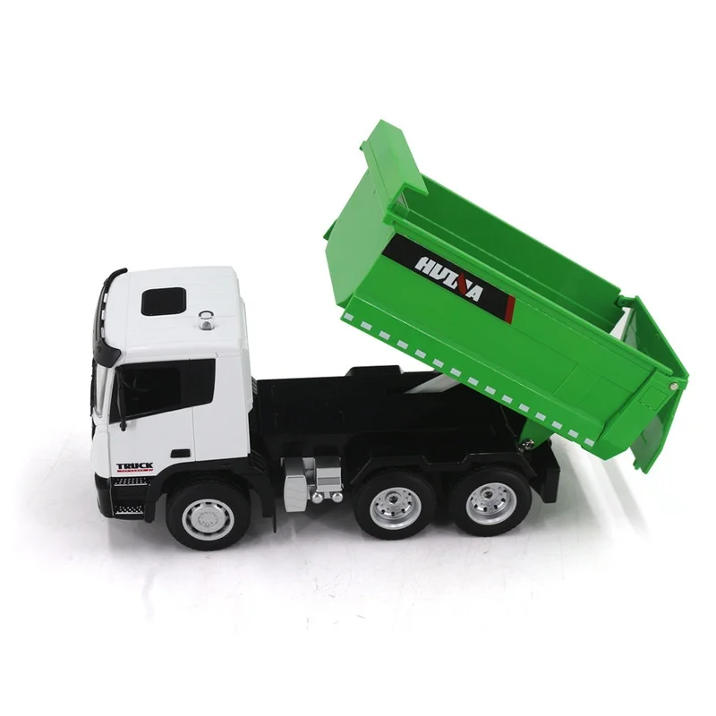 Camion à benne basculante télécommandé, paiement sur salaire transfrontalier, neuf canaux, 1:18, simulation de camion à benne basculante, véhicule d'ingénierie, mode jouet électrique