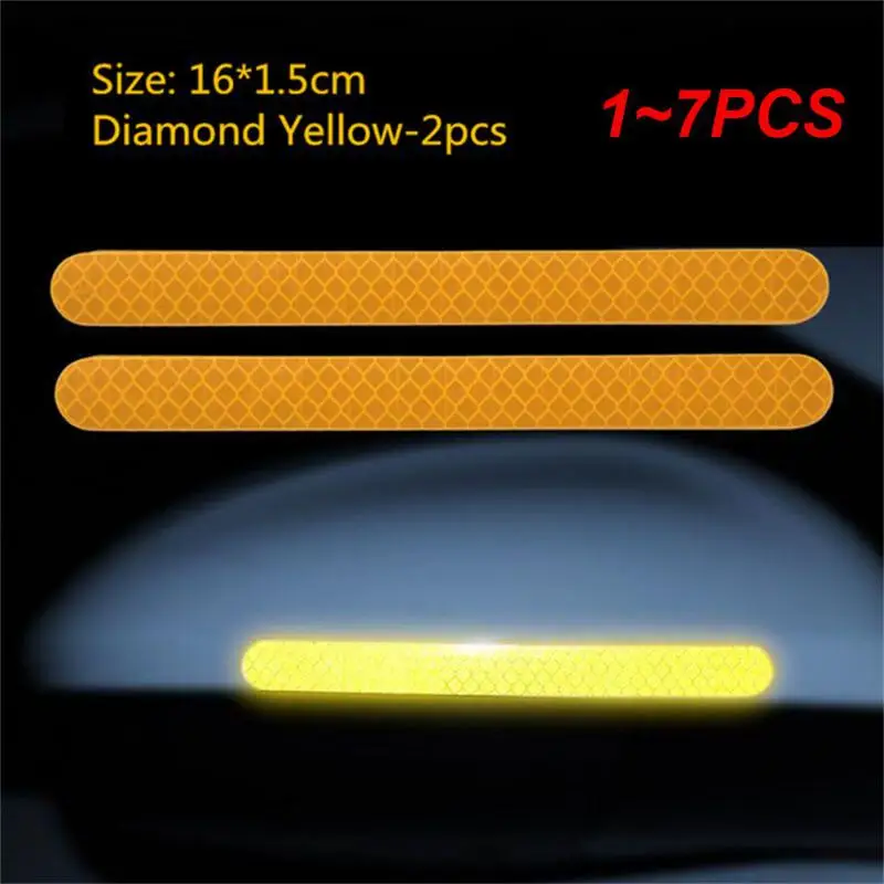 1~7PCS Reflective motorcycle Tape Waterproof Self Adhesive Conspicuity Safety Caution Reflector Stickers Outdoor for t.u.k. Cars