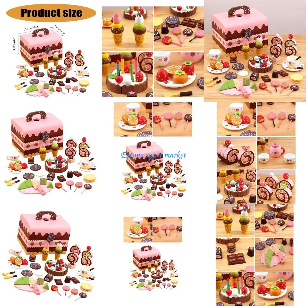 090B صينية كب كيك لعبة التطوير المبكر هدية تعليمية للأطفال مجموعة لعب المطبخ