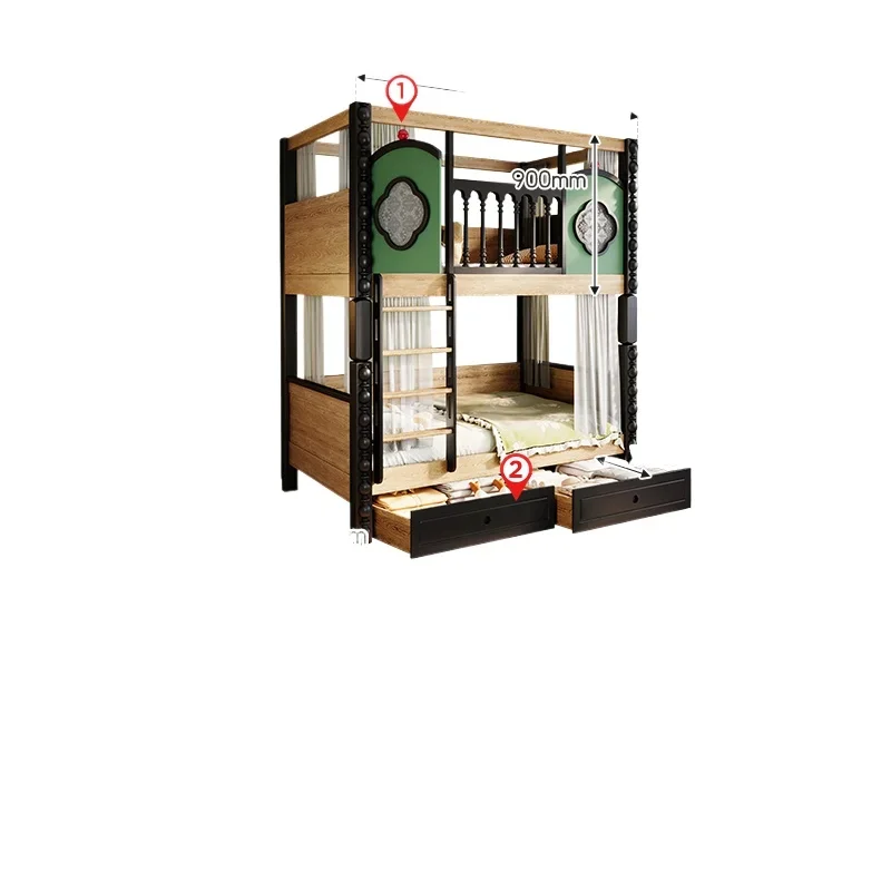 

Bunk bed Mother and child bed, upper and lower beds Children's bed