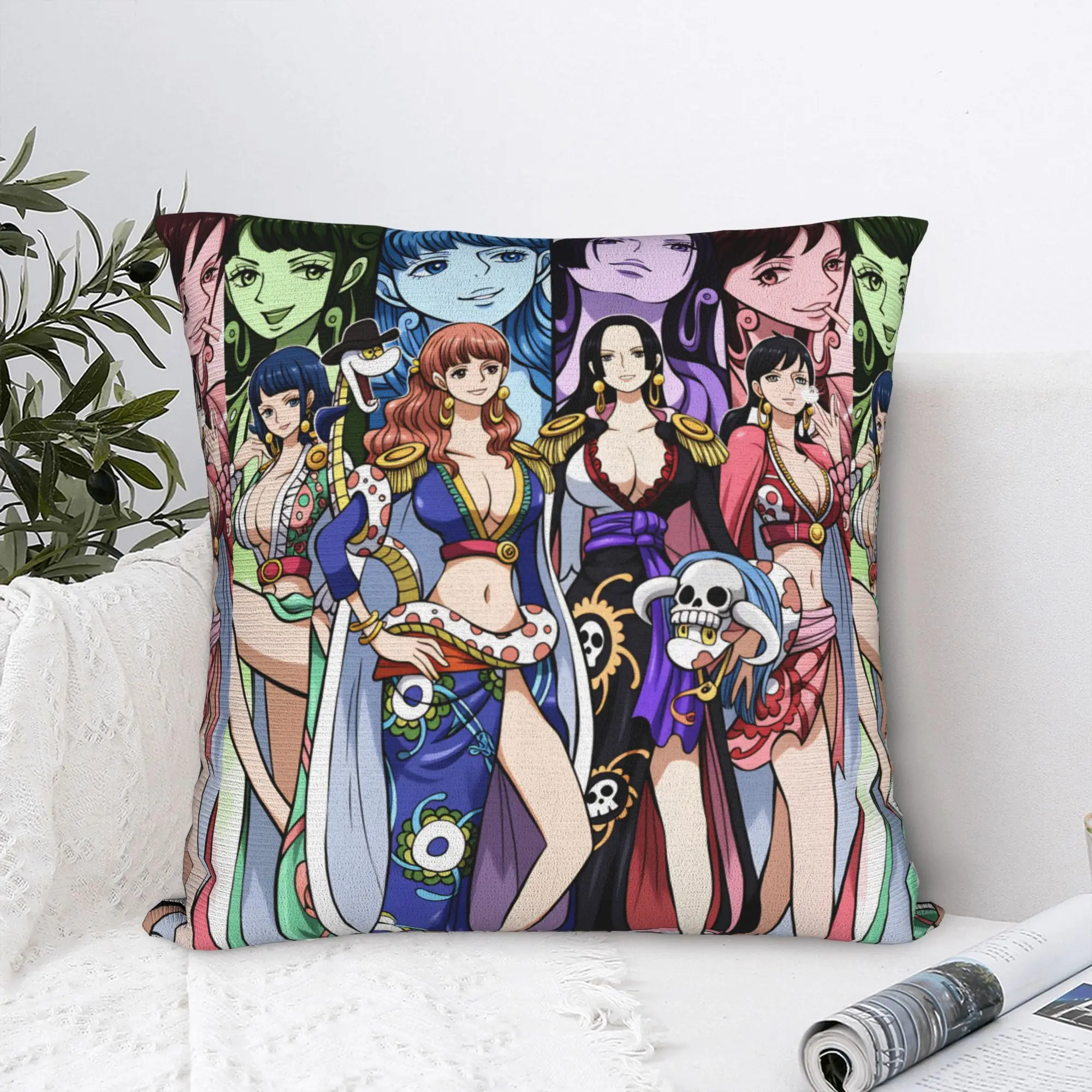 One Piece  Nami Boa Hancock Kikyo Boa Marigold  Modern Pillow Cover Bedroom Decoration Boa Sandersonia  Sofa Cushion