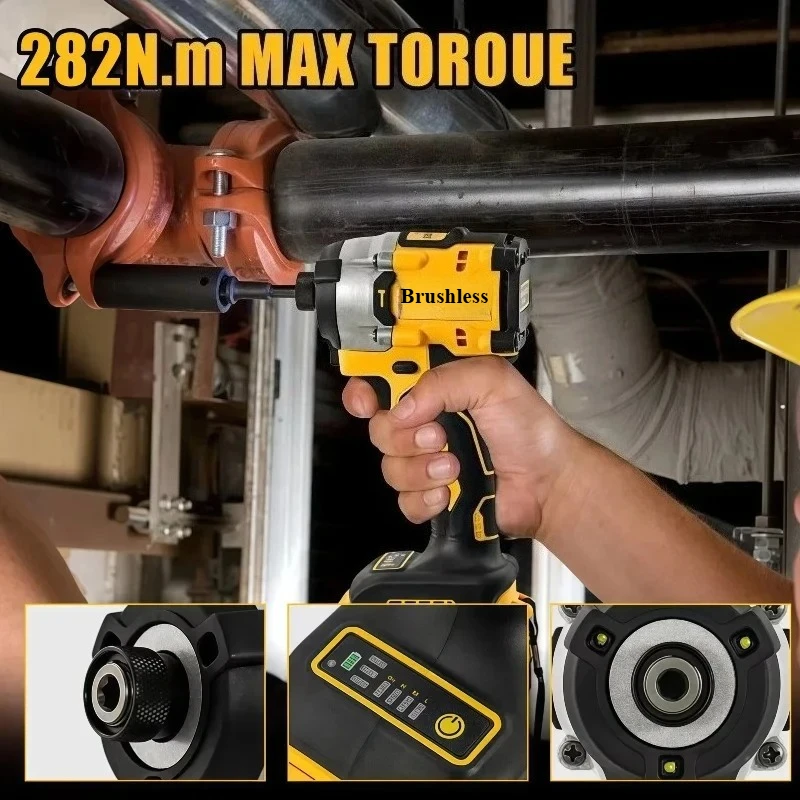 Fit Dewalt DCF860 20V Cordless Compact Drill / Driver Brushless Electric Drill Screwdriver Rechargeable Power Tools Upgraded