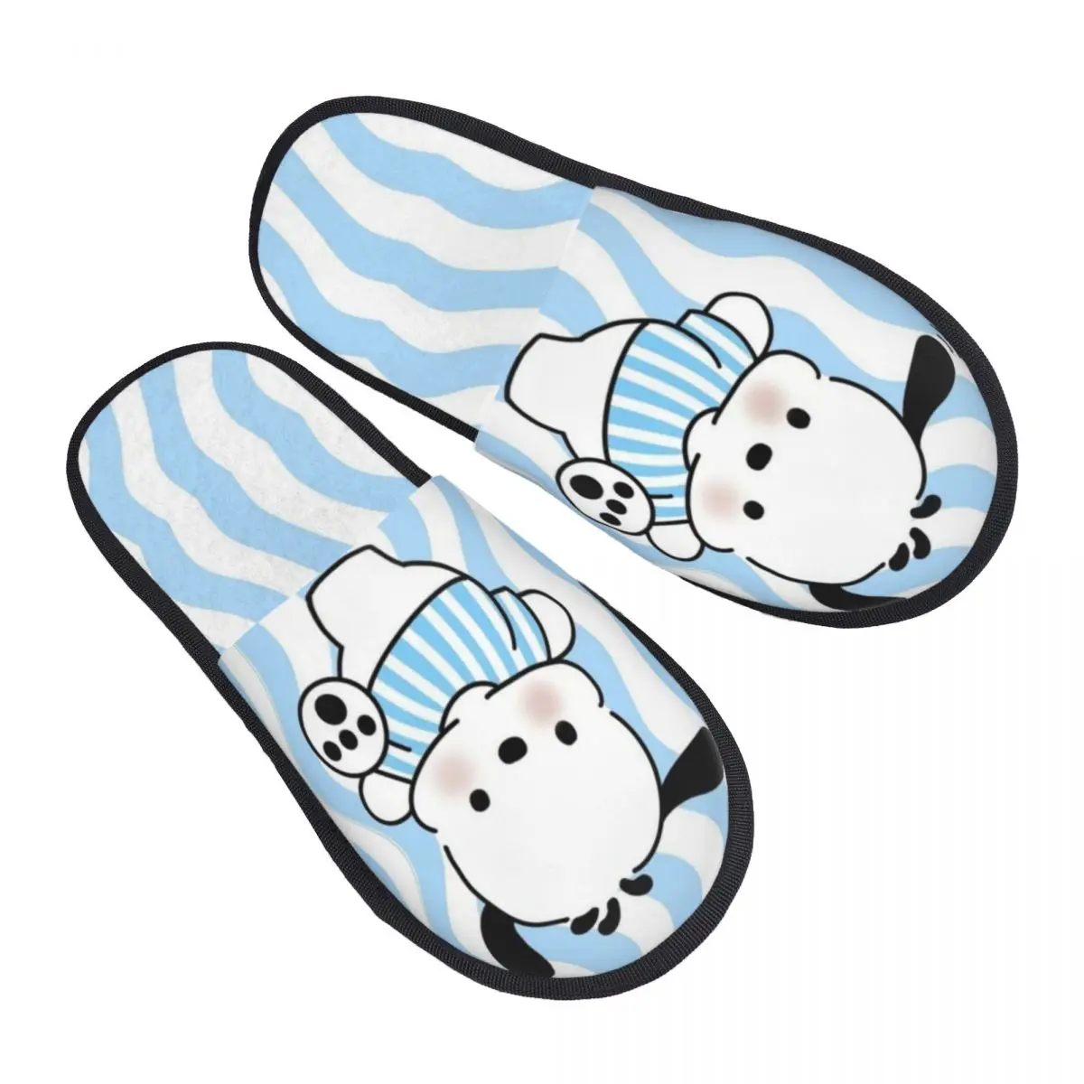 

Женские домашние тапочки с мультяшным принтом Pochacco на заказ, мягкие теплые пушистые тапочки из пены с эффектом памяти, домашняя уличная обувь