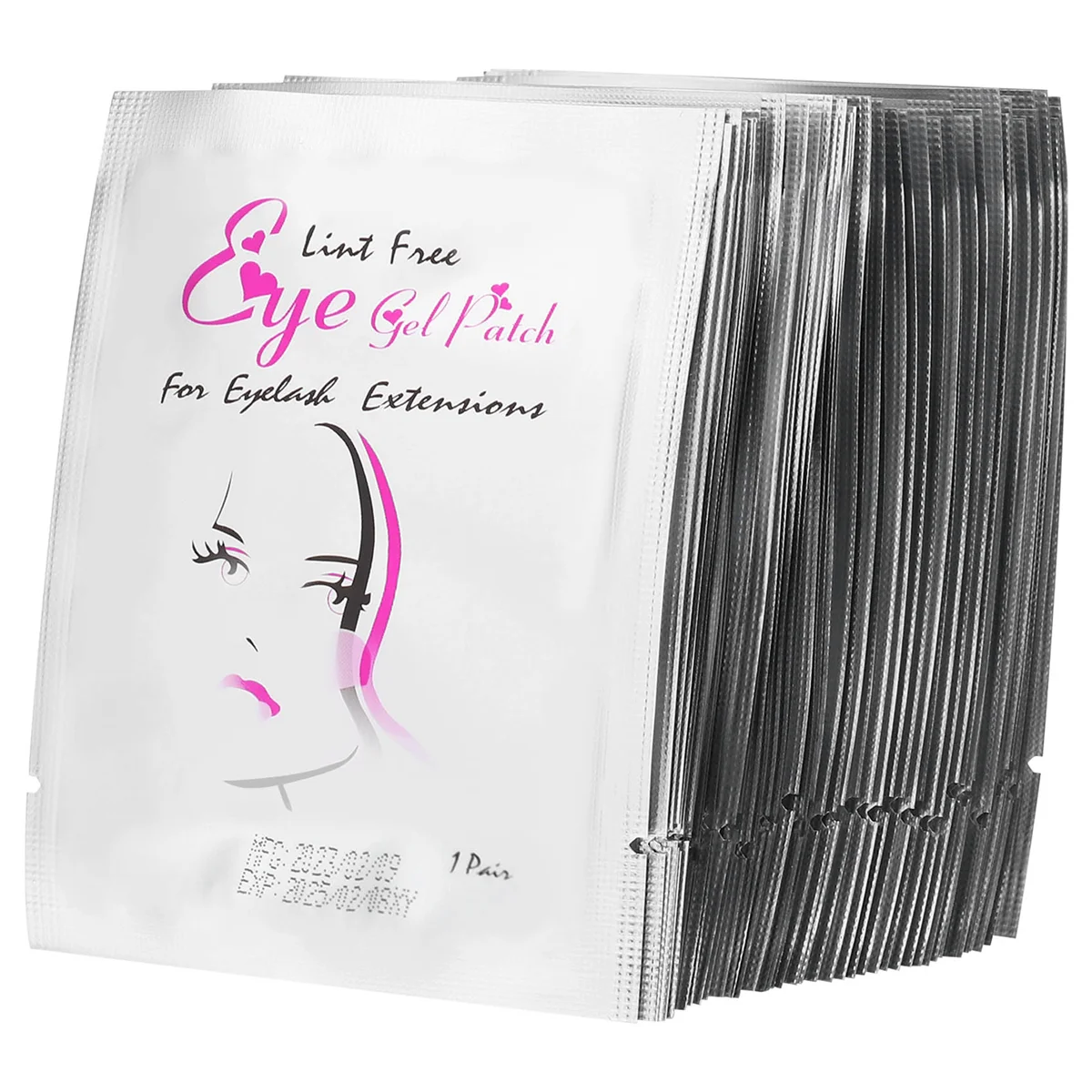 50 Pairs Eyelash Extension Under Gel Eye Pads Non-woven Patches Make-Up