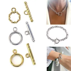 Stainless Steel OT Buckle,Necklace Bracelet Making  Connector Toggle Clasp DIY Jewelry Finding Supplies Jewalry Accessories