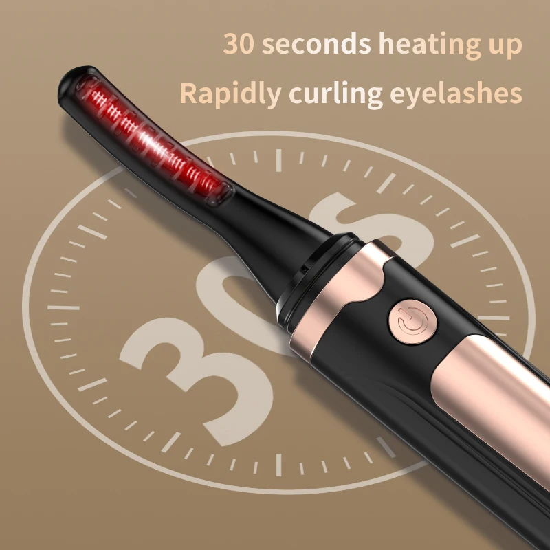 Portable mini Electric Eyelash Curlers Rechargeable  Makeup Anti-scald Fast Heating Handheld Eyelash Curler Ideal Gift