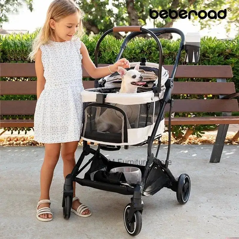 Medium-sized Folding for Detachable Portable Pet Strollers Outdoor for Stroller Large Dogs Dog Cats Lightweight Dogs Stroller Y