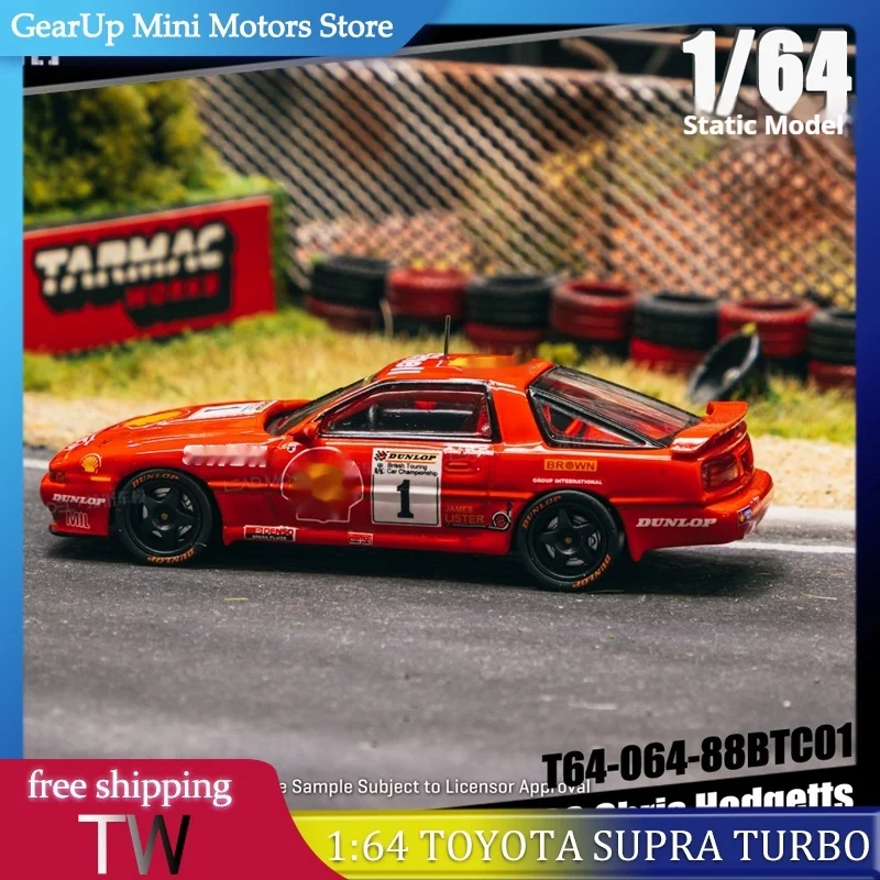

TW 1:64 Toyota Supra Turbo MA70 BTCC # Литая под давлением модель автомобиля Tarmac Works 1, 1988, чемпионата британского туристического автомобиля, ограниченная серия игрушек