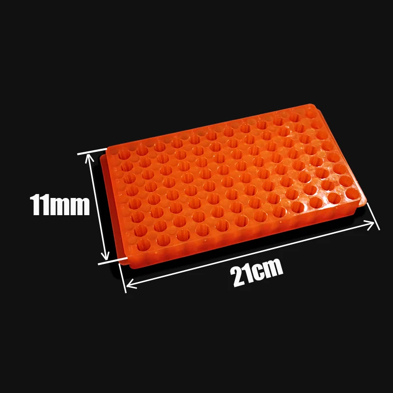 Imagem -04 - Teste Centrífugo Plástico Tubo Rack Tubo Centrífugo Vial Suporte Laboratório Suprimentos Pcr Tube Rack Lado 96 Buracos 0.5ml 1.5ml