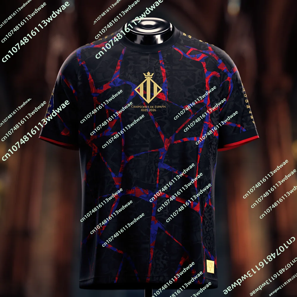 Camiseta de Fútbol Barcelona 2026, Nueva Super Camiseta de España para Hombre, Secado Rápido, para Entrenamiento, Edición Especial Campeón, Camiseta de Ciclismo