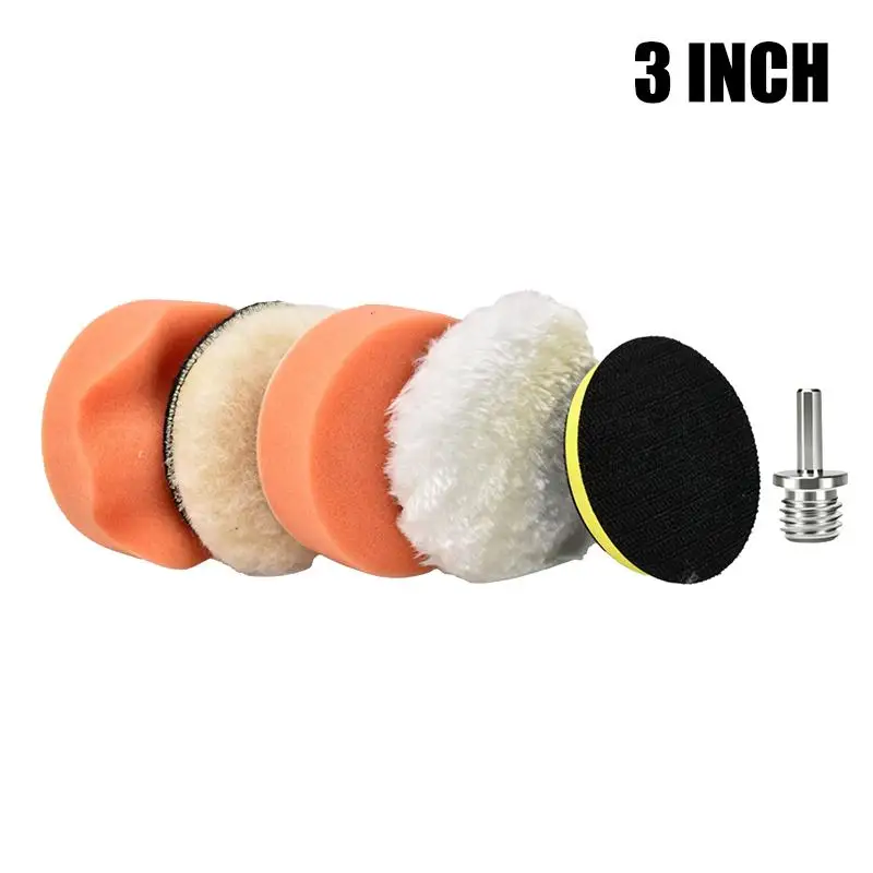 Durable Car Buffing Polishing Pad Kit 6/8/11/12Pcs with Sponge Pads Drill Adapter for Auto Beauty Maintenance