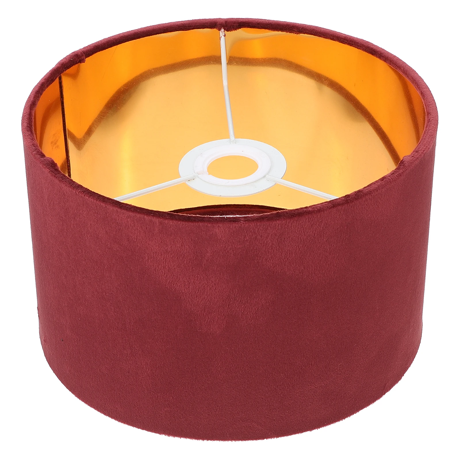 Retro Decor Lamp Shade Cloth Lampshades European Decorative Flowers with Fabric Back Red