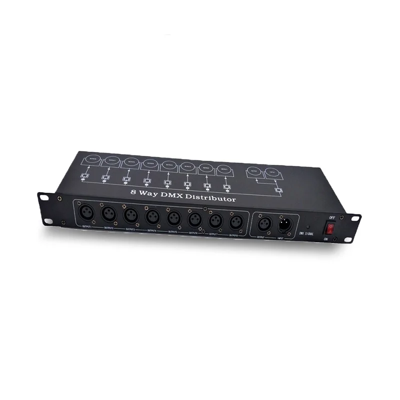 Hot Sale 8 Way DMX512 Signal Amplifier Stage Light DMX512 Amplifier DMX Signal Distributor Stage Lighting