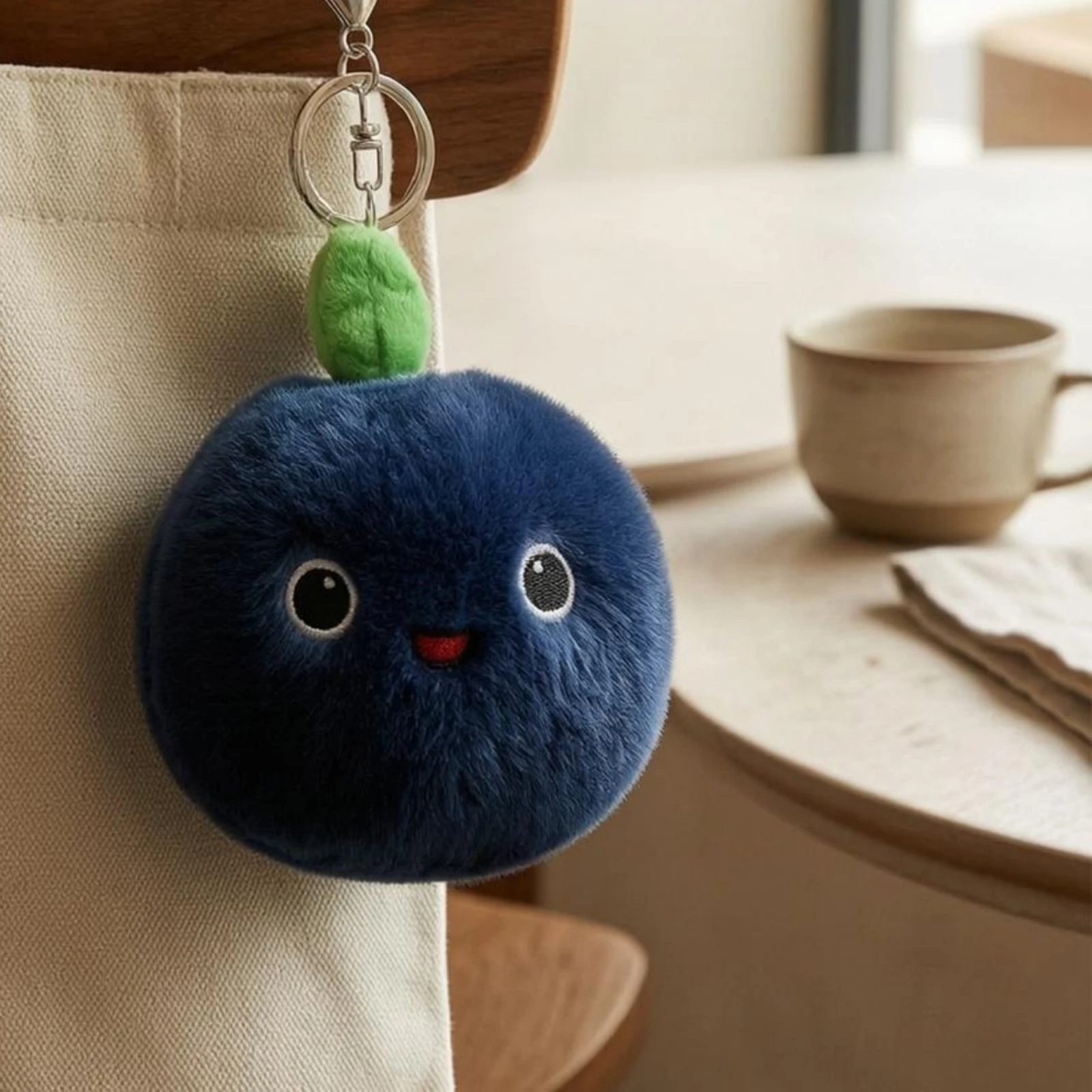 

Soft Fabric Keychain Pendant Plant Top Detail Stuffed Keychain Fuzzy Hanging Pendant Lightweight Cartoon Soft Fabric Keyring