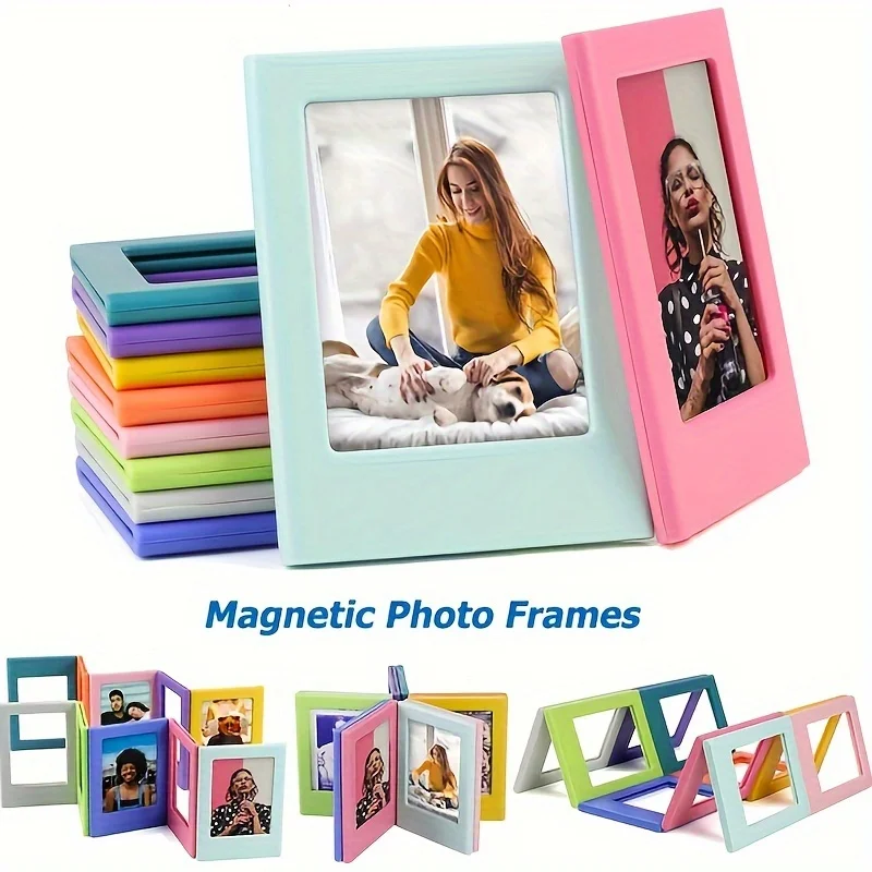 1/5 stücke Retro Magnetische Foto Rahmen für Fujifilm Instax 3 zoll Negative Album Display Halter für Küche Home Decor speicher Geschenke – Detail 4