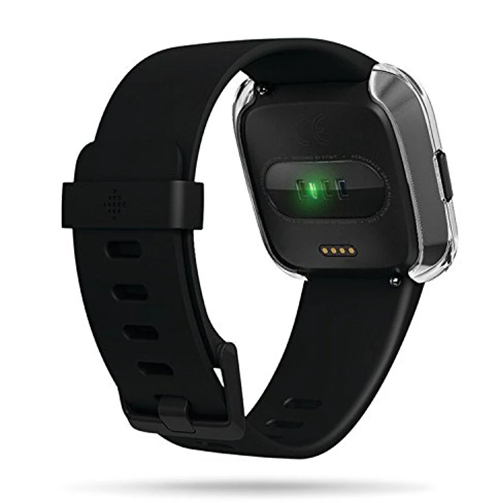 

Watch Protective Case TPU Silicone Watch Shell Anti-Scratch Sports Accessories Compatible with Fitbit Tranparent