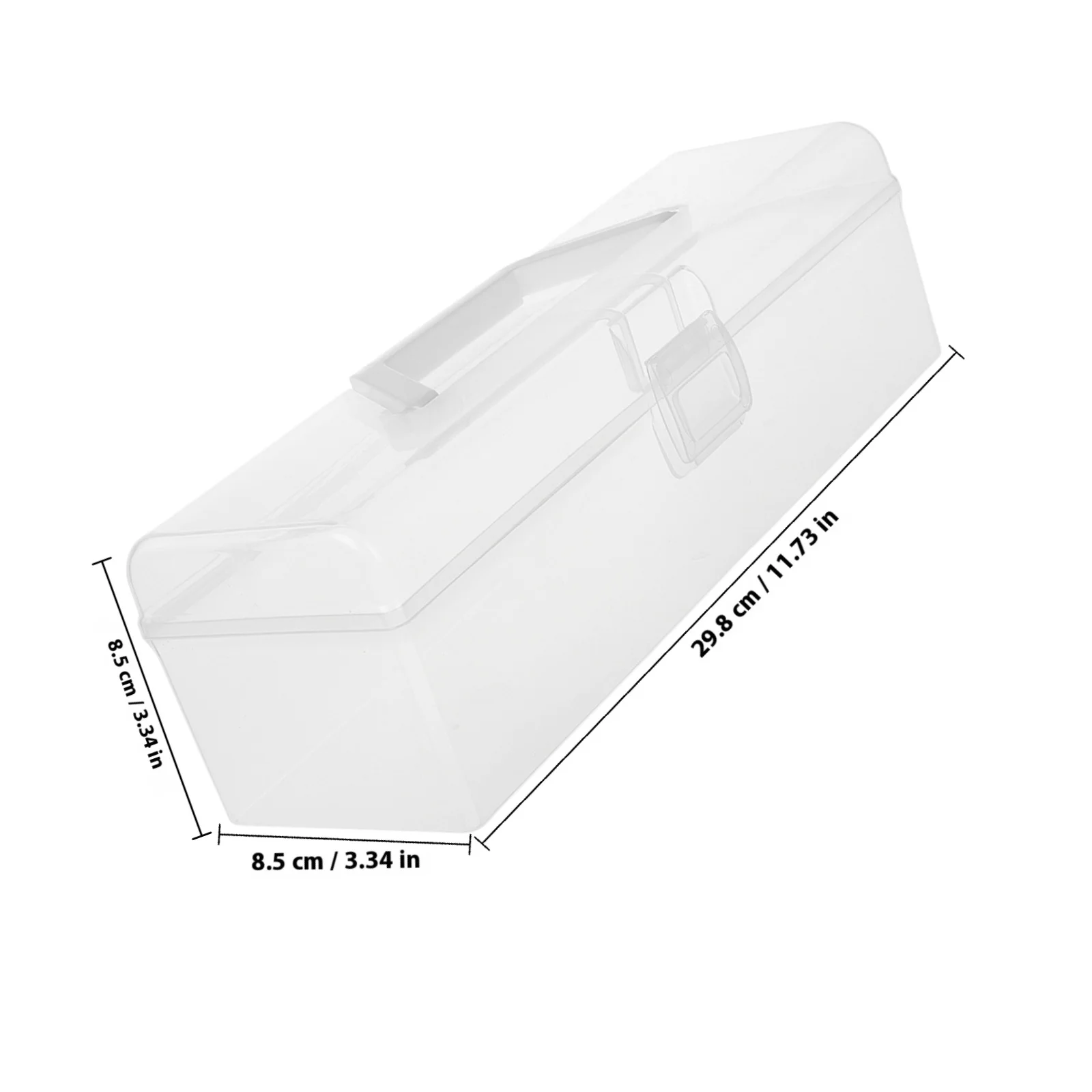 Caixa de armazenamento transparente de grande capacidade, caixa organizadora de plástico durável, recipiente portátil transparente para esportes comerciais