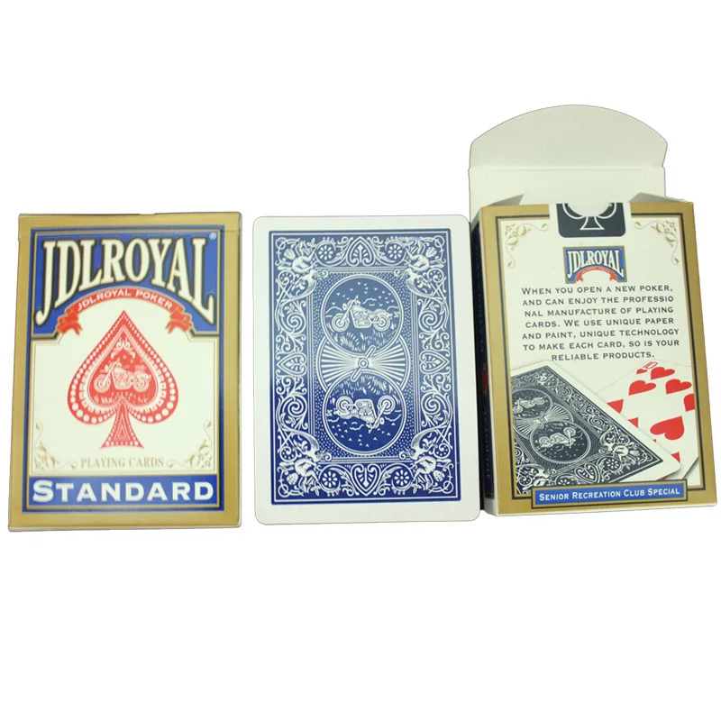 1 Deck JDLROYAL Poker Red/Blue Regular Playing Cards Standard Sealed Decks Magic Tricks Poker Playing Cards Bicycle Playing Card