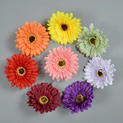 10PCS 10CM 15Colors Artificial Silk Gerbera Flower Heads Ghrysanthemum Daisy DIYHair Wedding Home Garden Bouquet Decoratiive